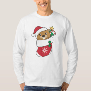 Beaver Christmas Snow Winter Animals Beaver T-Shirt