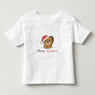 Beaver Christmas Snow Winter Animals Beaver Toddler T-Shirt