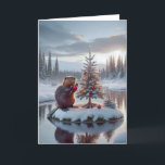 BEAVER CHRISTMAS - WILDLIFE  HOLIDAY CARD<br><div class="desc">Beaver Christmas This Christmas card is a stunning reminder of the beauty and grace during the holiday season. The Beaver Christmas exude a sense of wonder and joy, inspiring us all to embrace this magical time of year. Get ready to spread joy and happiness this Christmas with our beautiful Beaver...</div>