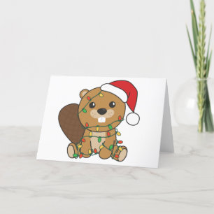 Beaver Christmas Winter Animals Beaver Holiday Car