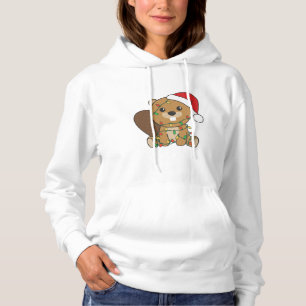Beaver Christmas Winter Animals Beaver Hoodie