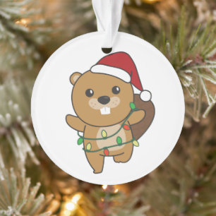 Beaver Christmas Winter Animals Beaver Ornament