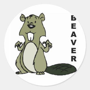 Beaver Classic Round Sticker