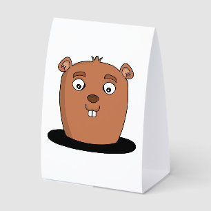 Beaver coming out of a hole