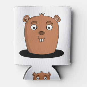 Beaver coming out of a hole can cooler