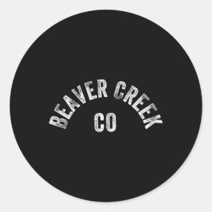 Beaver Creek Co Vintage Beaver Creek Colorado Loca Classic Round Sticker
