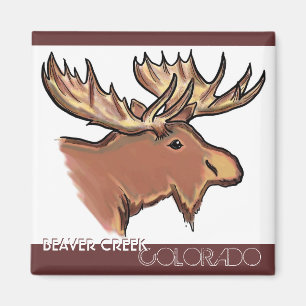 Beaver Creek Colorado brown moose magnet