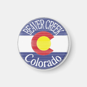 Beaver Creek Colorado circle flag magnet