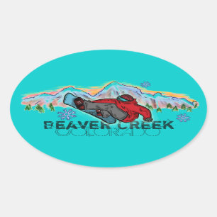 Beaver Creek Colorado mountain snowboard stickers