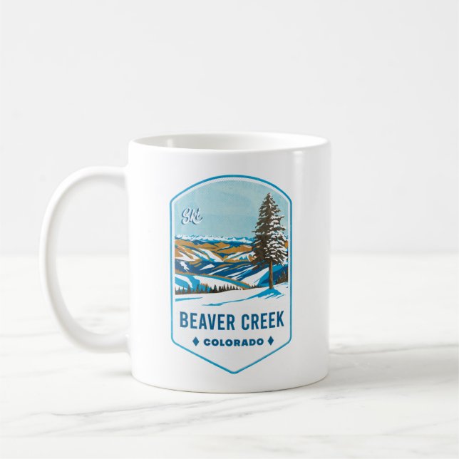 Beaver Creek Colorado Ski Badge Coffee Mug (Left)