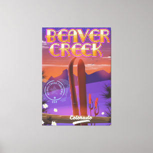 Beaver creek Colorado ski poster Canvas Print