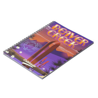 Beaver creek Colorado ski poster Notebook