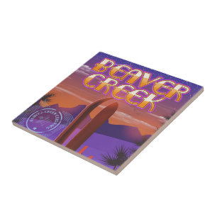 Beaver creek Colorado ski poster Tile