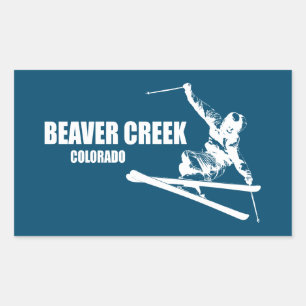 Beaver Creek Colorado Skier Rectangular Sticker