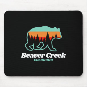 Beaver Creek Colorado Skiing Snowboarding Bear Mouse Mat