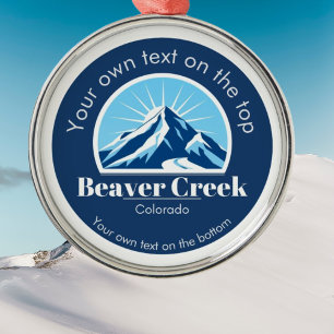 Beaver Creek Colorado USA ski resort medal Metal Tree Decoration