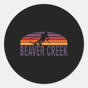 Beaver Creek Colorado Usa Ski Resort Snowboarding Classic Round Sticker