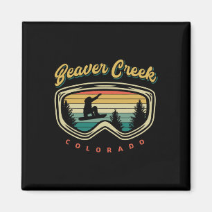 Beaver Creek Colorado Vintage Color Snowboard Skii Magnet