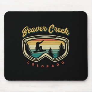 Beaver Creek Colorado Vintage Color Snowboard Skii Mouse Mat