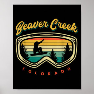 Beaver creek colorado vintage colour snowboard poster