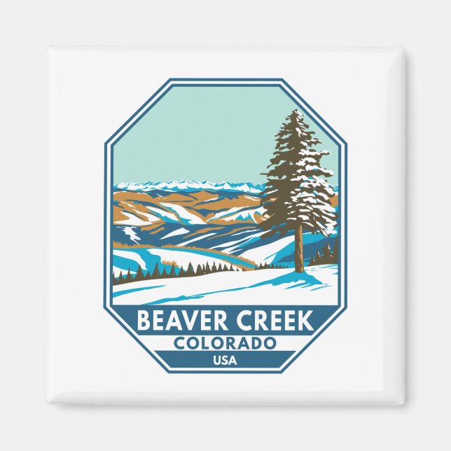 Beaver Creek Ski Area Winter Colorado Magnet (Front)