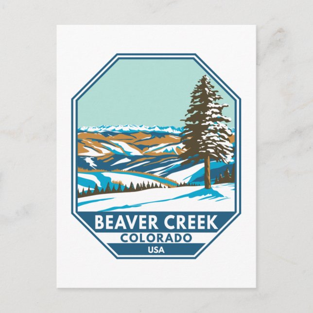Beaver Creek Ski Area Winter Colorado Postcard (Front)