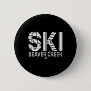 Beaver Creek Ski Resort Usa Rocky Mountains Americ 6 Cm Round Badge