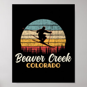 Beaver Creek Skiing Colorado Vintage Mountain Ski Poster