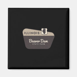 Beaver Dam State Park Illinois Welcome Sign Vacati Magnet