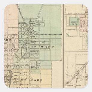 Beaver Dam, Waupun and New Lisbon Square Sticker
