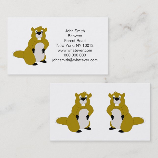Beaver Design Business Card (Front/Back)