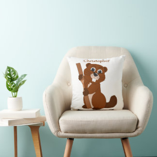 Beaver Design Personalised Cushion