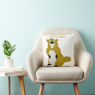 Beaver Design Personalised Cushion