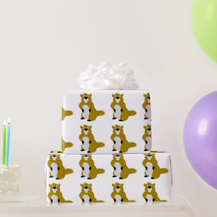 Beaver Design Wrapping Paper