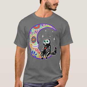 Beaver Dia de Los Muertos Skeleton Sugar Skull T-S T-Shirt