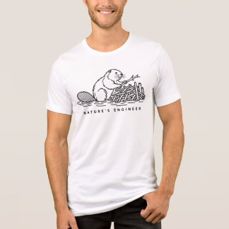 Beaver Engineer Funny Nature's Engineer Tri-Blend Shirt