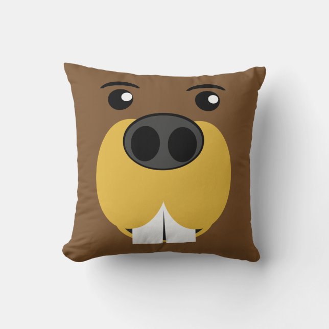 Beaver Face Cushion (Front)