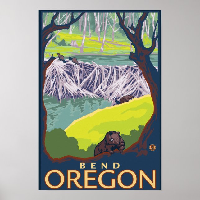Beaver Family - Bend, Oregon Poster (Front)