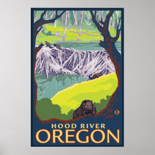 Beaver Family - Hood River, Oregon Poster