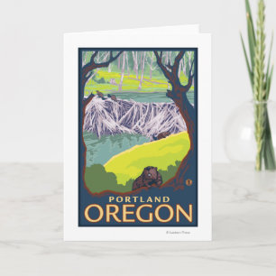 Beaver Family - Portland, Oregon Card