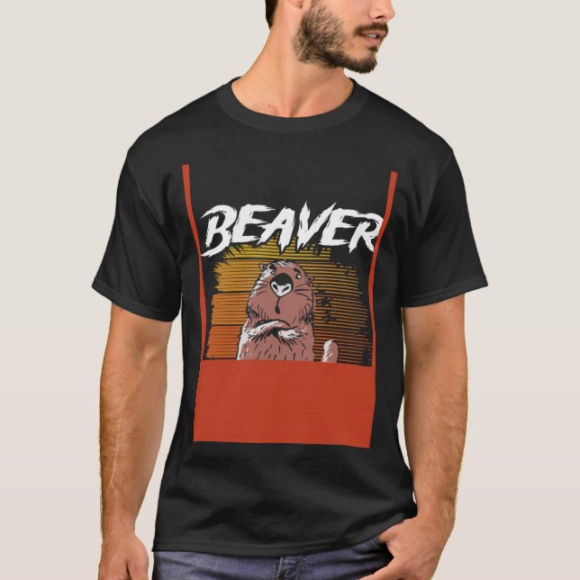 Beaver Fever Backprint Beaver T-Shirt (Front)