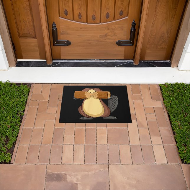 Beaver for Halloween Animal Cosplay Doormat (Outdoor)