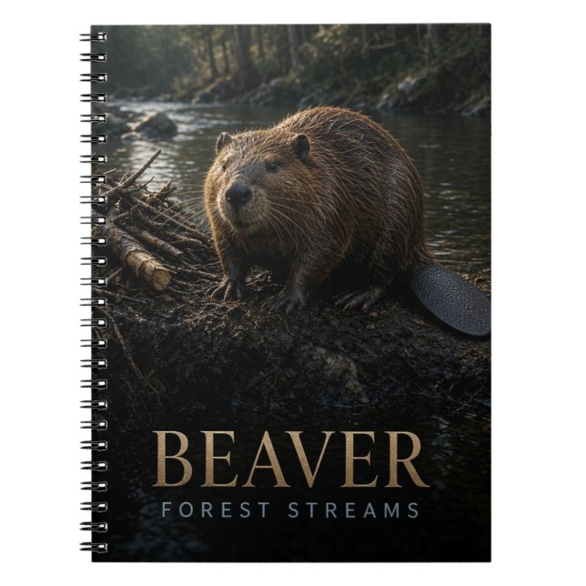 Beaver Forest Streams Wildlife ANIMAL Notebook (Front)