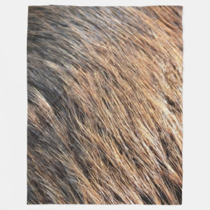 BEAVER FUR FLEECE BLANKET