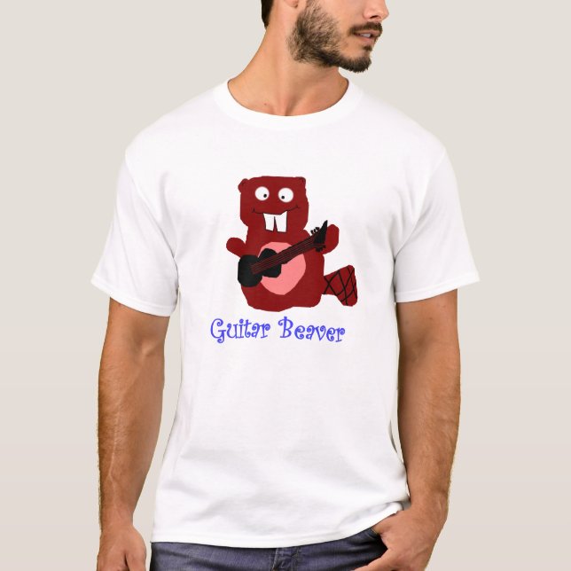 beaver guitar T-Shirt (Front)