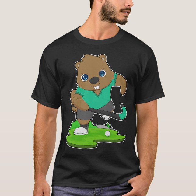 Beaver Hockey Hockey stick T-Shirt (Front)