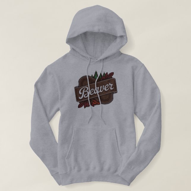 Beaver Hoodie Woodland Wander Sweatshirt (Design Front)