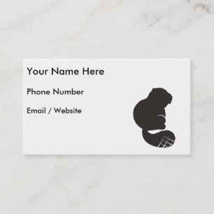 Beaver Icon, Nocturnal Rodent Business Card