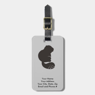 Beaver Icon, Nocturnal Rodent Luggage Tag