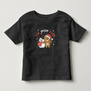 Beaver I'm Snow Cute Snowman Snow Pun Toddler T-Shirt